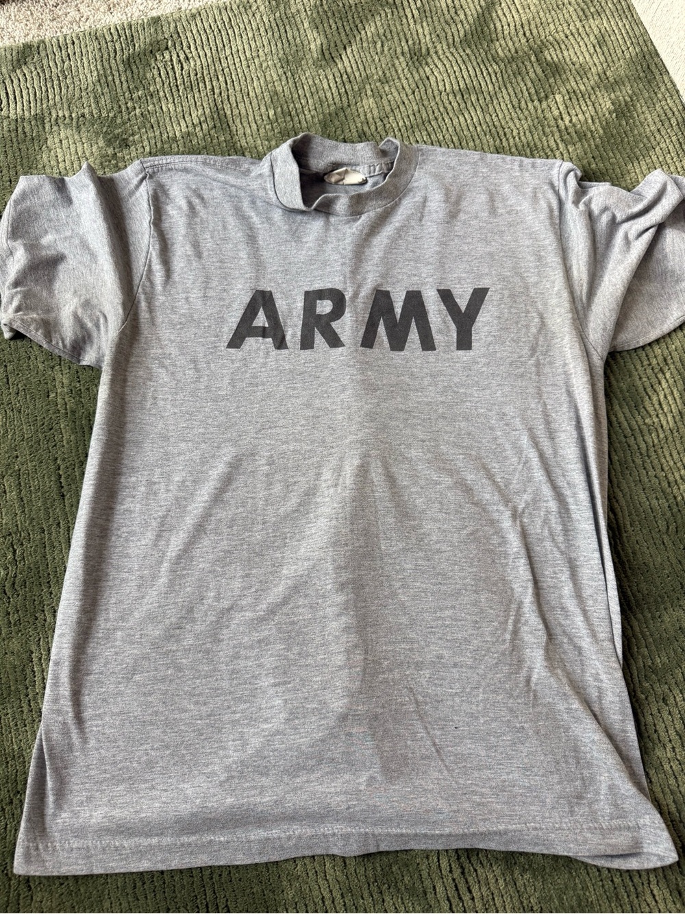 U.S. Army Heather Gray Short-Sleeve Crewneck Tee with Black Print